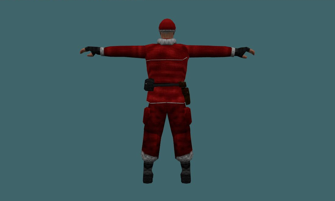 csf_santa_claus - Human Model - back - GoldSrc Studio preview