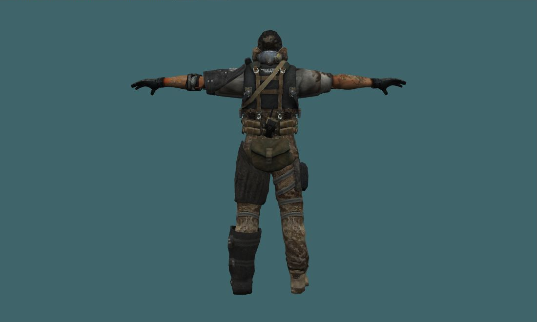 Terror Assault - Human Model - back - GoldSrc Studio preview