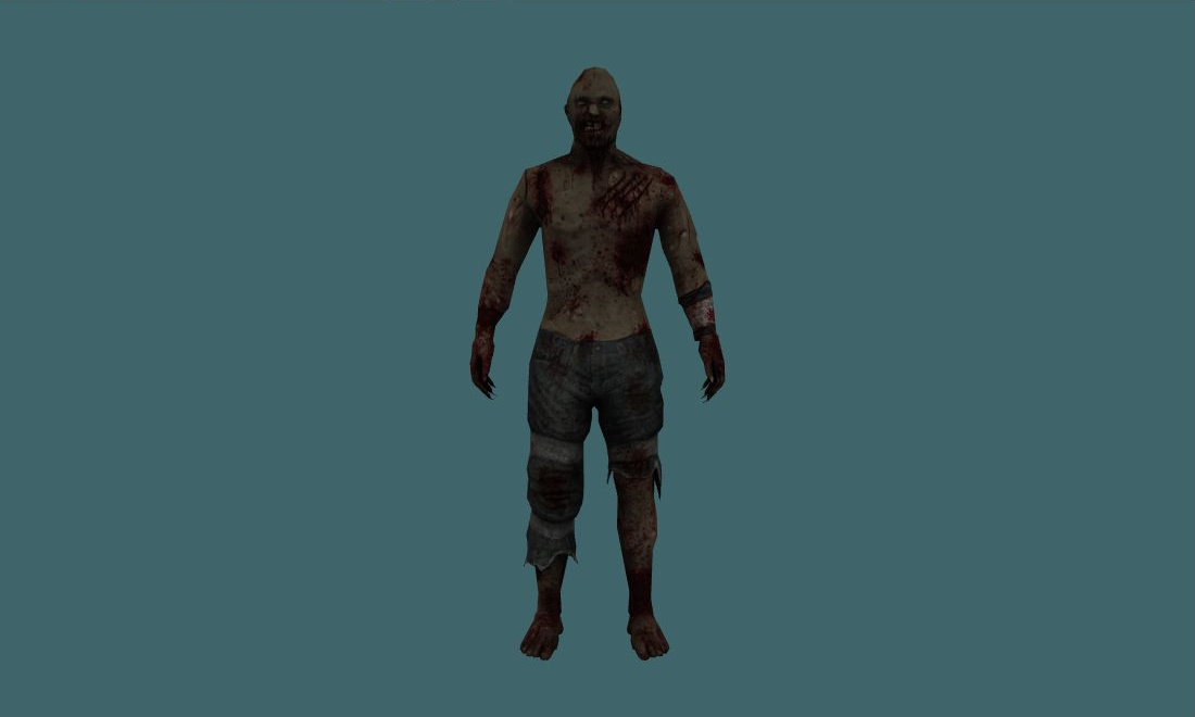 Hunter Nude - Zombie - front - GoldSrc Studio preview