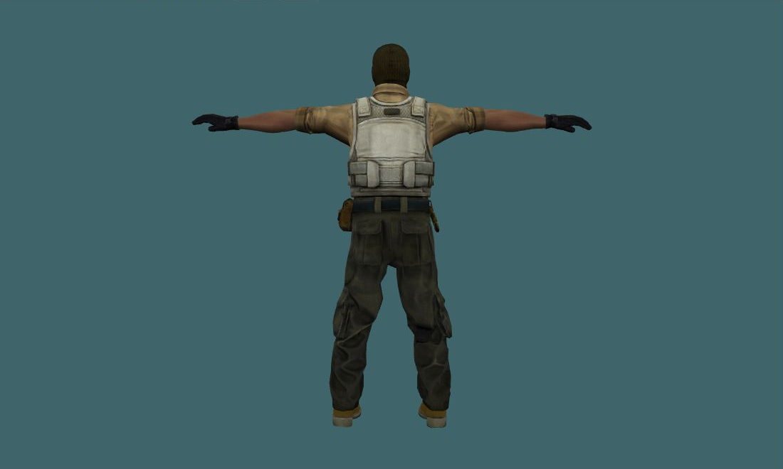 leet — leet — Human Model - back - GoldSrc Studio preview