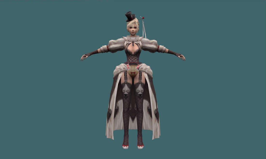 Queen of Spades - Human Model - front - GoldSrc Studio preview