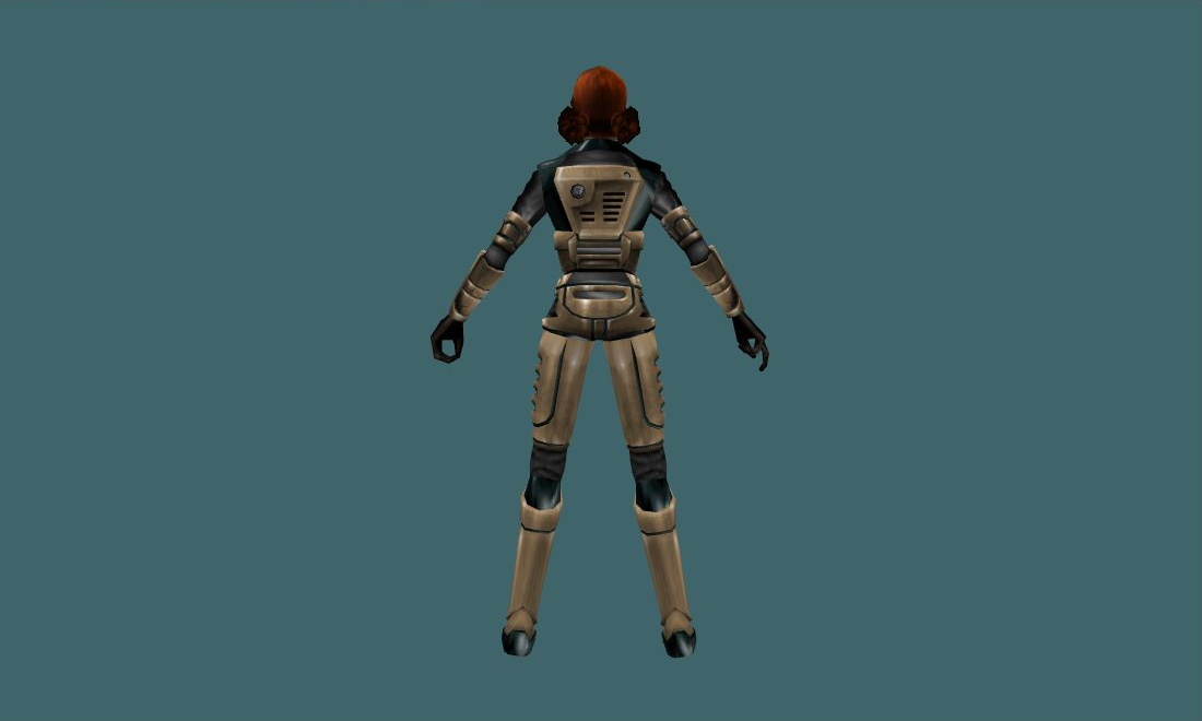 Jessica (Remake) - Human Model - back - GoldSrc Studio preview