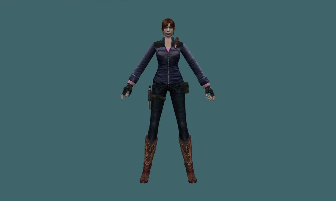 Claire Redfield - Human Model - front - GoldSrc Studio preview