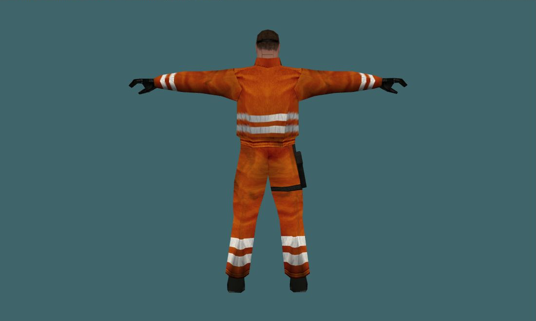 Friday 13th's Prison Jason — Human Model - back - GoldSrc Studio preview