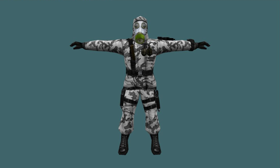 Arctic (Gas Mask) - Human Model - front - GoldSrc Studio preview
