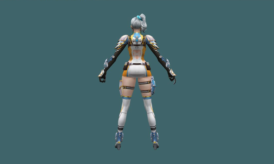 Flora (Paladin) - Human Model - back - GoldSrc Studio preview